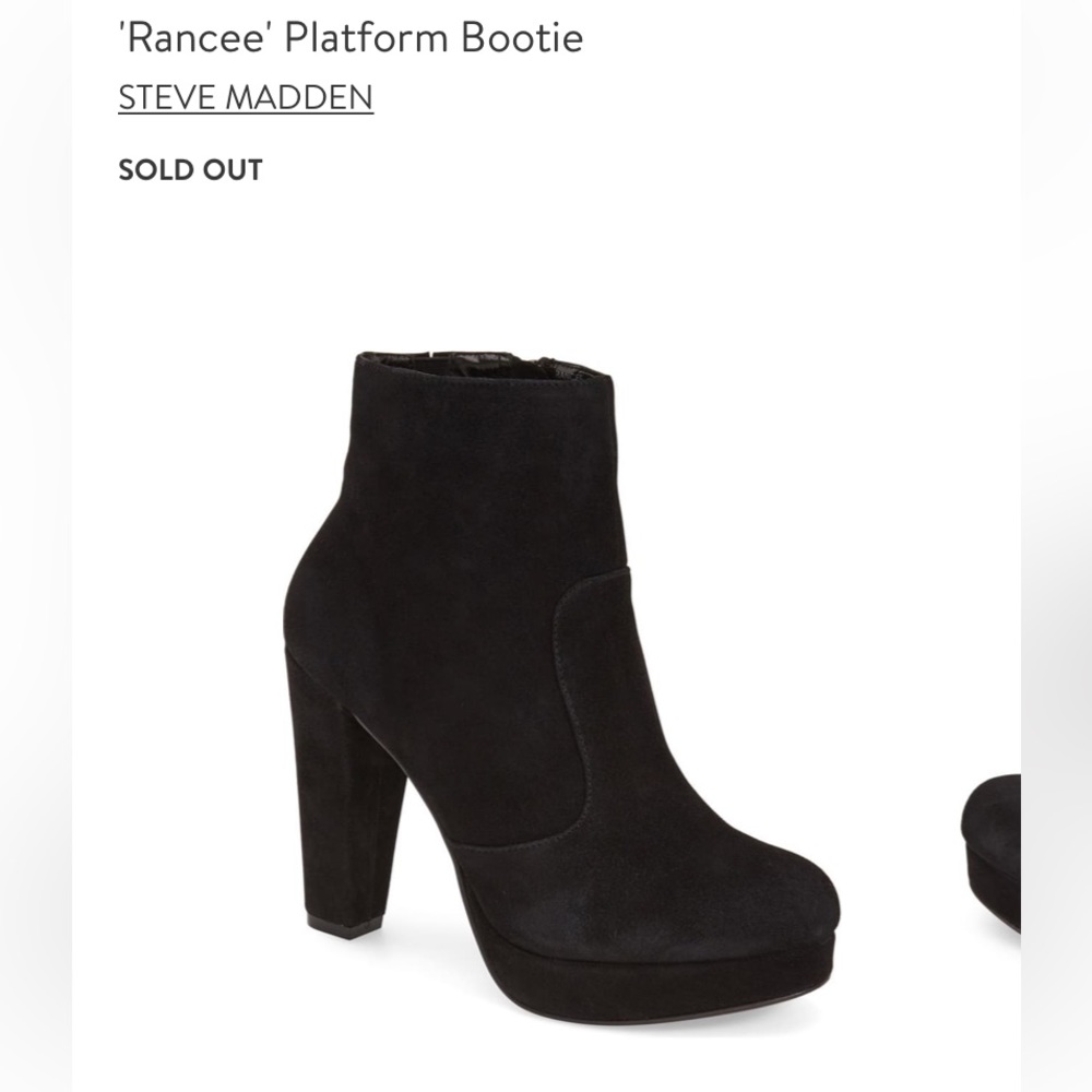 Steve Madden Bootie Heels Black Size 6